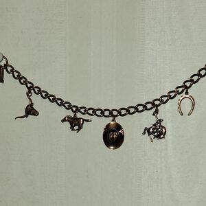 Vintage Copper Western - Cowboy Charm Bracelet